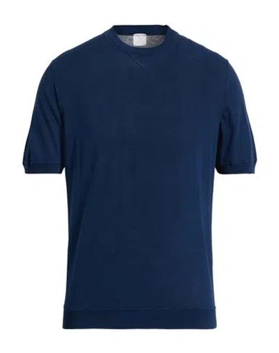 Eleventy Platinum Man Sweater Navy Size L Cotton In Blue