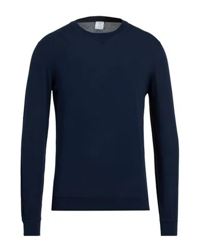 Eleventy Platinum Man Sweater Navy Size M Cotton In Blue