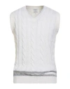 Eleventy Platinum Man Sweater Off White Size M Wool