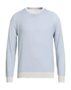 Eleventy Platinum Man Sweater Sky Blue Size M Wool In Blue
