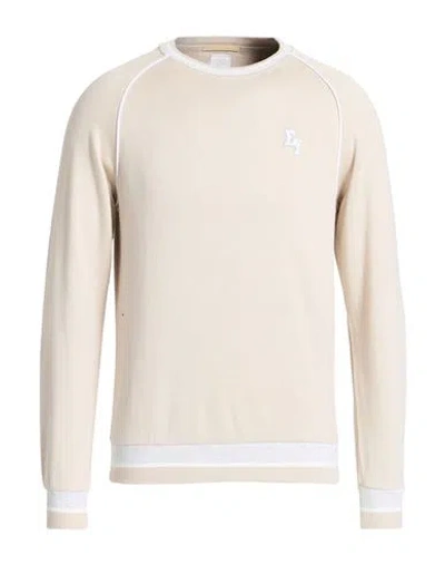 Eleventy Platinum Man Sweatshirt Beige Size M Cotton, Polyamide In Neutral