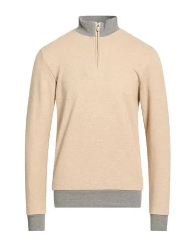 Eleventy Platinum Man Sweatshirt Beige Size M Cotton In Neutral