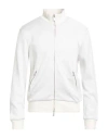 Eleventy Platinum Man Sweatshirt Ivory Size L Cotton, Polyamide In White