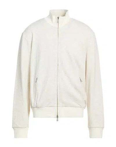 Eleventy Platinum Man Sweatshirt Ivory Size Xxl Cotton, Polyethylene In White