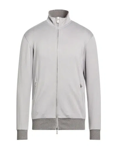 Eleventy Platinum Man Sweatshirt Light Grey Size 3xl Cotton, Polyamide In Metallic