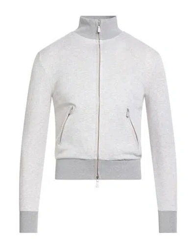 Eleventy Platinum Man Sweatshirt Light Grey Size Xxl Cotton, Polyamide In Gray