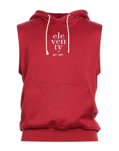 Eleventy Platinum Man Sweatshirt Red Size Xxl Cotton, Polyamide