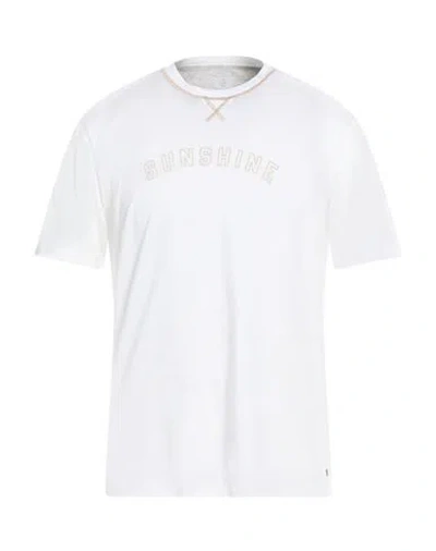 Eleventy Platinum Man T-shirt Ivory Size 3xl Cotton In White