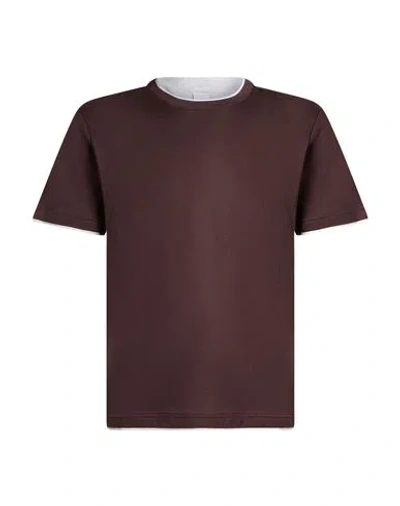 Eleventy Platinum Man T-shirt Burgundy Size S Cotton In Multi