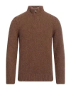 Eleventy Platinum Man Turtleneck Camel Size 3xl Cashmere, Alpaca Wool, Silk