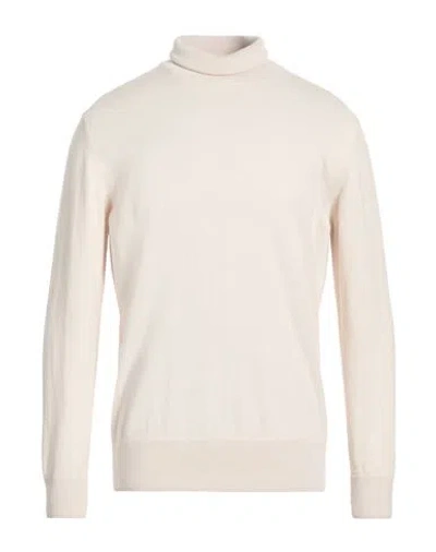 Eleventy Platinum Man Turtleneck Cream Size Xl Cashmere In Neutral