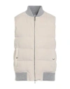 Eleventy Platinum Man Vest Beige Size 40 Cotton, Cashmere, Elastane In White