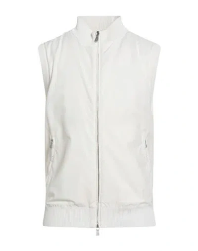 Eleventy Platinum Man Vest Ivory Size M Wool, Polyamide, Cotton In White