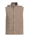 Eleventy Platinum Man Vest Light Brown Size 46 Polyamide, Elastane In Brown