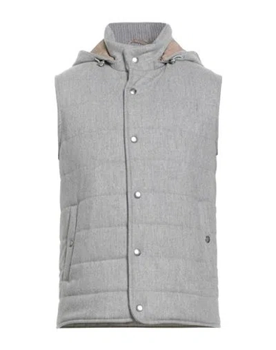 Eleventy Platinum Man Vest Light Grey Size 38 Wool, Cashmere, Elastane In Gray
