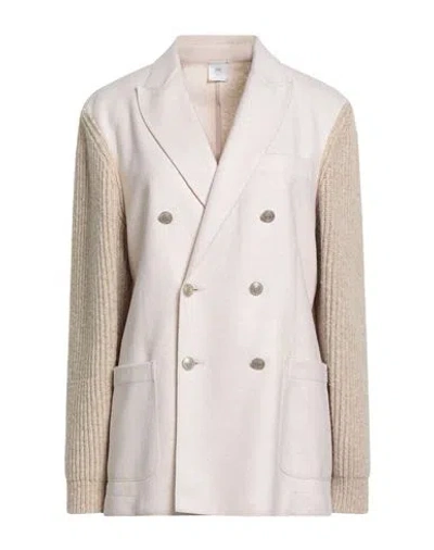 Eleventy Platinum Woman Blazer Beige Size M Wool, Polyamide, Cashmere, Elastane In Neutral
