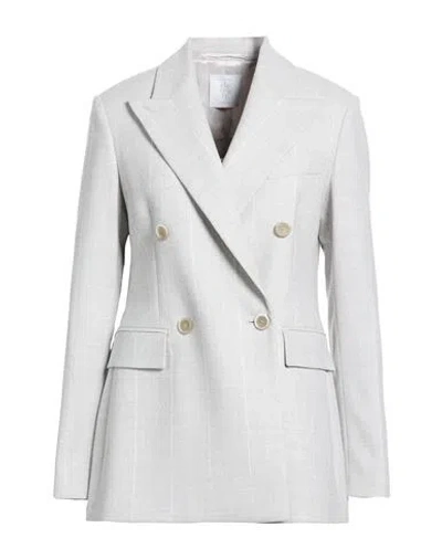 Eleventy Platinum Woman Blazer Light Grey Size 2 Wool In White