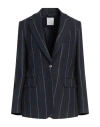 Eleventy Platinum Woman Blazer Midnight Blue Size 12 Alpaca Wool, Polyamide, Linen In Blue