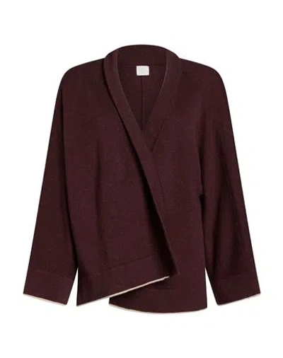 Eleventy Platinum Woman Cardigan Dark Purple Size Xs Cashmere In Burgundy