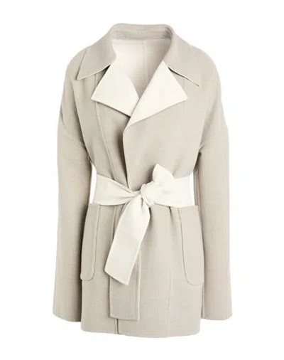 Eleventy Platinum Woman Coat Grey Size 6 Wool In Gray