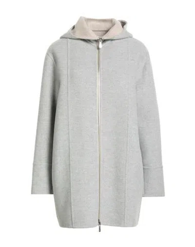 Eleventy Platinum Woman Coat Light Grey Size 10 Cashmere In Gray