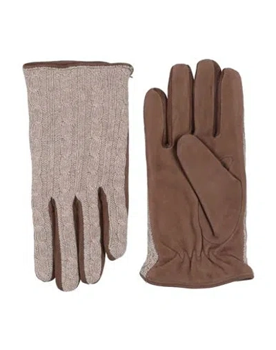 Eleventy Platinum Woman Gloves Beige Size S Sheepskin, Wool, Cashmere In Sand