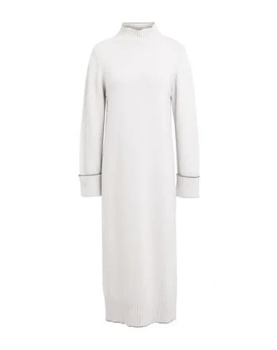 Eleventy Platinum Woman Midi Dress Light Grey Size S Wool, Cashmere In Gray