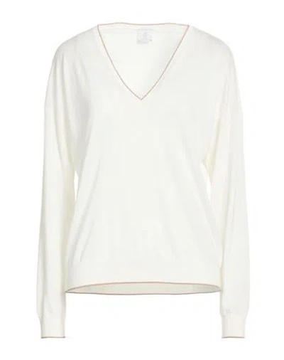 Eleventy Platinum Woman Sweater Cream Size S Wool In White