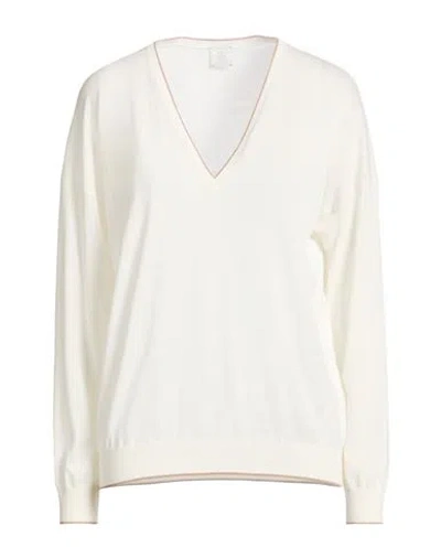Eleventy Platinum Woman Sweater Ivory Size M Wool In White