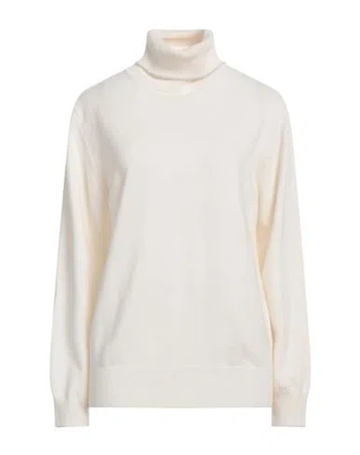Eleventy Platinum Woman Turtleneck Cream Size M Cashmere In Neutral