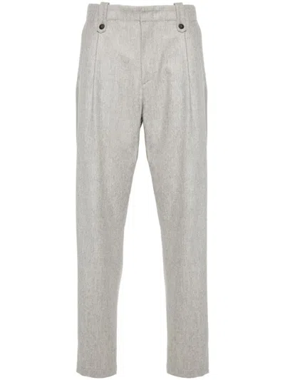 Eleventy Pleat-detail Trousers In Grey