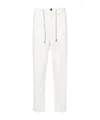 Eleventy Relaxed Fit Trousers Drawstring Waistband In White