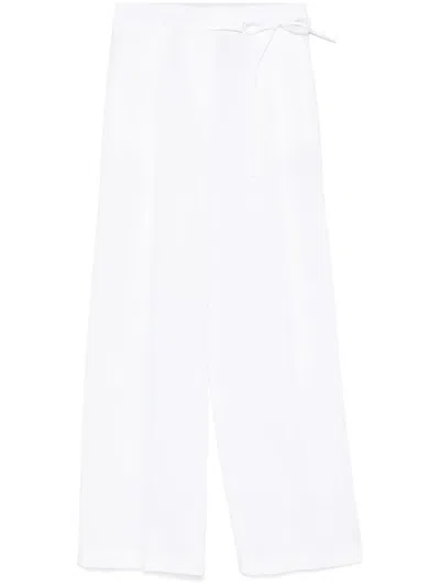 Eleventy Pleat-detailing Trousers In White