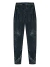 Eleventy Pleated Corduroy Trousers In Blue