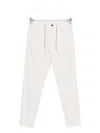 Eleventy Pleated Drawstring Trousers In White
