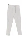 Eleventy Pleated Drawstring Trousers In Gray