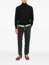Eleventy Pleated Drawstring Trousers In Black