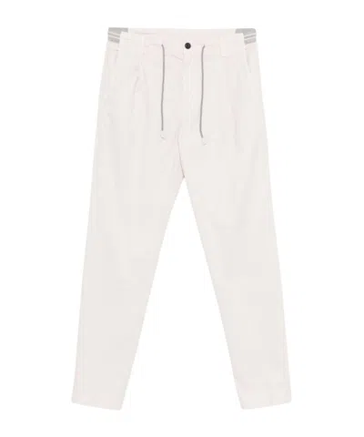 Eleventy Pleated Drawstring Trousers In Neutral
