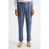 Eleventy Pleated Drawstring Waist Wool Blend Pants In Zucchero