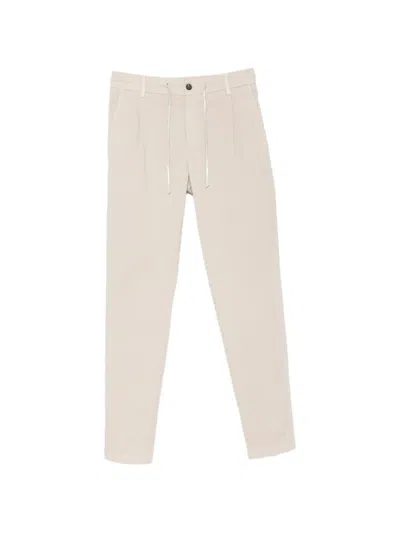 Eleventy Pleated Drawstring-waist Trousers In Neutral