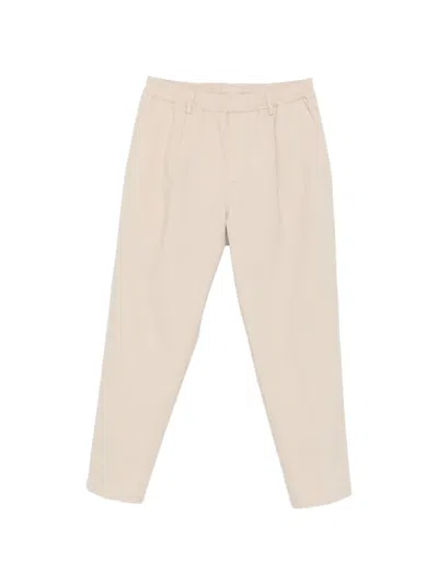 Eleventy Pleated Elasticated-waistband Trousers In Neutral