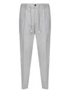 Eleventy Stretch Wool Jogger Dress Pants In Gray