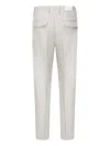 Eleventy Pleated-front Drawstring Trousers In Gray