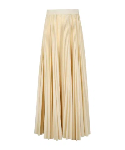 Eleventy Pleated Midi Skirt In Brown