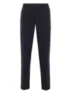 Eleventy Pleated Zipper Casual Pants In Blue