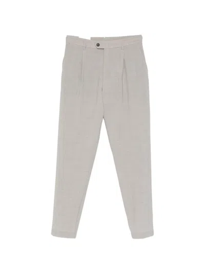Eleventy Pleated Tailored Trousers In Gray