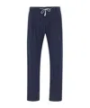 Eleventy Cotton-blend Drawstring Trousers In Blue