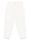 Eleventy Pleated Tapered Trousers In White