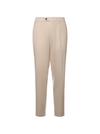 Eleventy Cotton Blend Trousers In Neutral