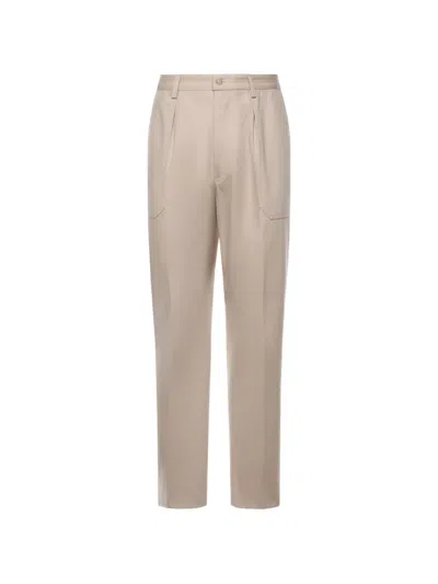Eleventy Pleated Trousers In Neutral